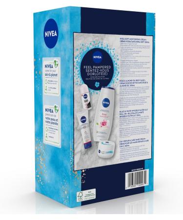 NIVEA Feel Pampered Skincare Routine Holiday Gift Set for All Skin Types Includes Moisturizing Cream Body Wash Deodorant and Hand Cream 4-Piece Skin Care Set - Buy Online on GoSupps.com