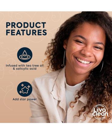 Shop LivaClean 240 CT Neutrals Pimple Patches | Salicylic Acid & Tea Tree Acne Treatment | Cute Star Hydrocolloid Zit Patch for Effective Healing - Buy Online on GoSupps.com