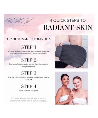 Seraphic Skincare Double-Layered Korean Exfoliating Mitt | Deep Exfoliation Glove for Smooth Glowing Skin | Self Tan Remover & Applicator - Buy Online on GoSupps.com