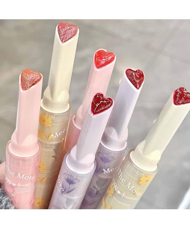 KWOLYKIM Jelly Lipsticks - Hydrating Heart Shaped Tinted Lip Gloss for Women & Girls | Long Lasting Plumping Makeup in 2 Colors | Perfect Gift - Buy Online on GoSupps.com