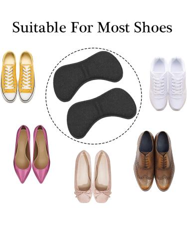 4 Pairs Self-Adhesive Heel Pads - Cushioning for Comfort Pain Relief & Improved Fit - Black Heel Protectors - Buy Online on GoSupps.com