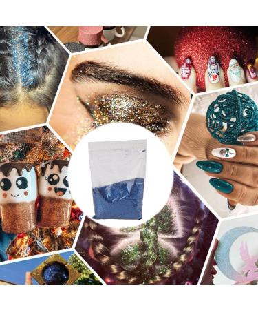 YIZISECCE Easy application: this extra-fine shimmer can be applied directly to the skin also use a hair gel or a glossy primer to make your glitter last longer (blue). - Buy Online on GoSupps.com