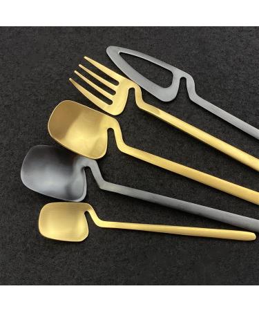 Flatware Sets Matte Rainbow 4Pcs Cutlery Set Dinnerware 304 Stainless Steel Dinner Fork Coffee Spoon Kitchen Knife Set Western Tableware Set (Color : 4Pcs Teaspoon) - Buy Online on GoSupps.com