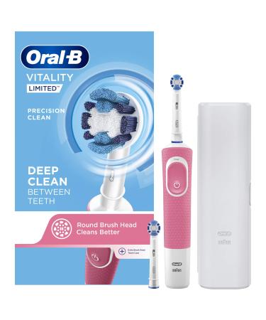 Oral-B Vitality Limited Precision Clean Rechargeable Toothbrush, Pink, 1 Refill