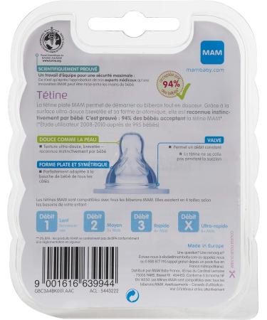 MAM Low Flow Teats Set - Pack of 2 | Perfect for Bottle Feeding - Buy Online on GoSupps.com