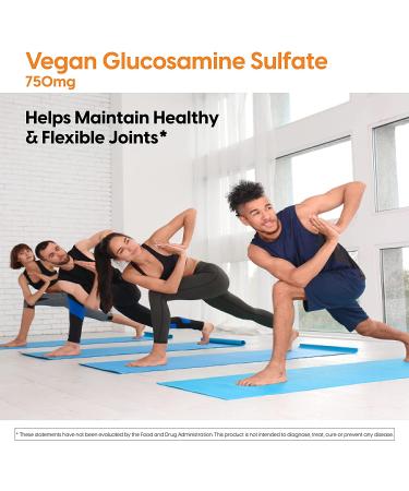 Doctor's Best Vegan Glucosamine Sulfate 750mg, 180 Veggie Caps - Joint Support, Non-GMO, Gluten & Soy Free - Buy Online on GoSupps.com