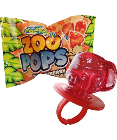 Zoo Pops 24 x Fruity Animal Mini Lolly Sweets Lollies With Rings - Wholesale Bulk Buy - Buy Online on GoSupps.com