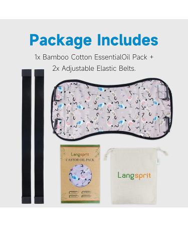 Langsprit Reusable Castor Oil Pack Compress - Liver Detox, Aid Sleep, Constipation Relief - Large, Patent Pending - Suitable for Unisex - Buy Online on GoSupps.com