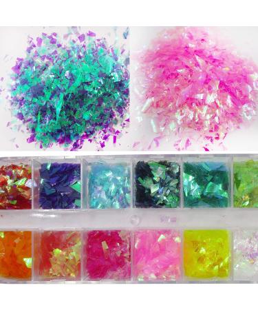 LoveOurHome Nail Glitters Sequins Set - Holographic Heart Butterfly Star Chunky Glitter Flakes for Nails & Crafts - Buy Online on GoSupps.com