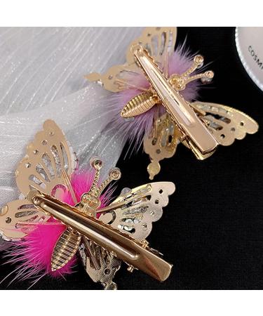 Hair Clips Flying Butterfly Hairpin for Girl Butterfly Rhinestone Hair Clip Butterfly Hair Barrettes Hair Accessory for Girl Women 5PCS - Buy Online on GoSupps.com