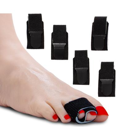 Omeer 5 Pack Broken Toe Wraps Are Padded No-Slip Hook And Loop Toe Protectors which are Washable and Reusable Toe Separator Splints For Injured Toes On Your Right Or Left Foot