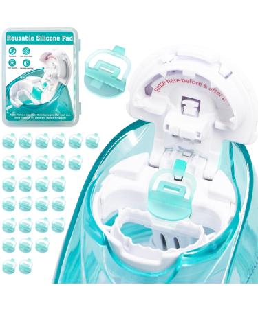 CYOUH 29PCS Reusable Silicone Pads Refills Accessories for Substitute Salt Saline Pods Compatible with Nasal Irrigation System Nasal Care for Easy Operation