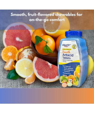 FUSION SHOP STORE Smart choices meaningful life! Antacid Extra Strength Smooth 750mg- Fruit Chewable Tablets 140ct (Pack of) - Buy Online on GoSupps.com