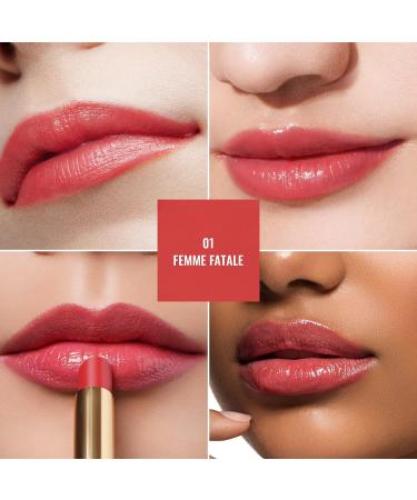 Oulac Moisturising Lipstick Red - Hydrating Tinted Lip Balm for Dry Lips | Juicy Glossy Finish | Vegan & Cruelty-Free - Buy Online on GoSupps.com