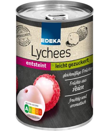Edeka Lychees Pack of 6 boxes of 425 g lightly sweetened fruity and aromatic + usy block - Buy Online on GoSupps.com