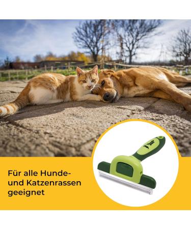 Thunderpaws Professional Fur Care Tool - De-Shedding Brush for All Dogs & Cats | D-Shedz for Short & Long Fur Small to Large Breeds - Green - Buy Online on GoSupps.com