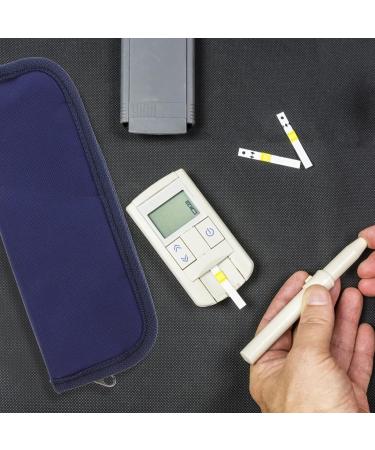 Healvian Travel Cooler Organizer Box - Diabetic Insulin Holder Bag Case - Portable Medication Storage Coolers - Navy, 20X7.5cm - Buy Online on GoSupps.com