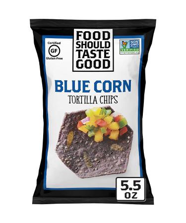 Food Should Taste Good Tortilla Chips, Blue Corn, Gluten Free, 5.5 oz