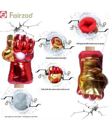 Incredible HOK Superhero Gauntlet Smash Hands Green Iron Man Gold - Soft Plush Gloves Pair - Buy Online on GoSupps.com