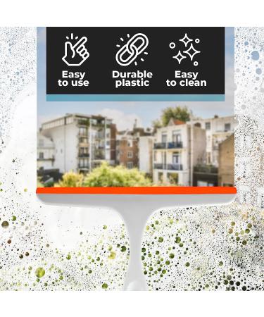 9.5 Inch Shower Glass Squeegee - Small Window Cleaner Tool for Shower Glass Doors, Car Windshields, Mirrors, and Tiles - Pack of 4 - Buy Online on GoSupps.com