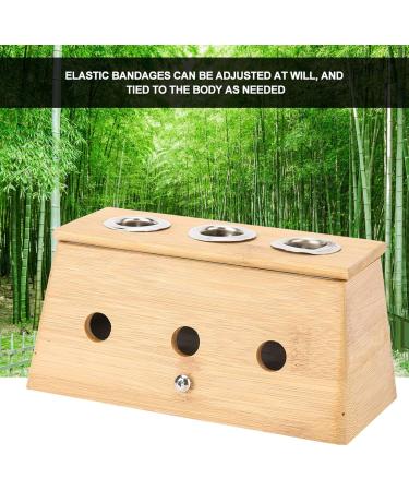 Buy Moxibustion Box - 3 Holes Bamboo Healing Holder for Moxa Sticks | Relief from Fatigue - Buy Online on GoSupps.com