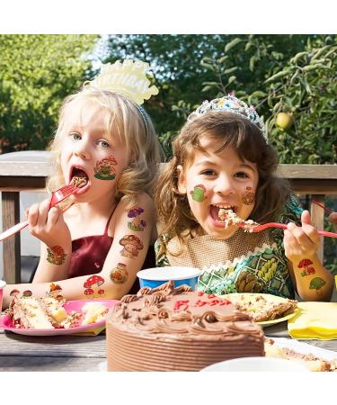 Mushroom Temporary Tattoos Sticker for Kids - 96Pcs Birthday Party Decorations & Gifts - Buy Online on GoSupps.com