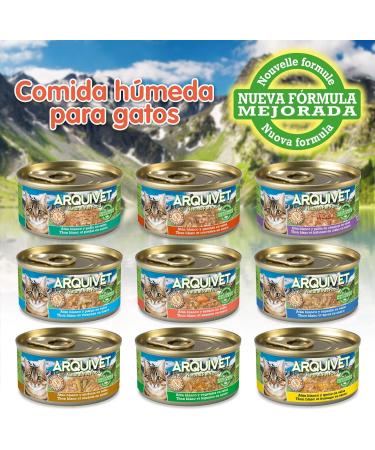 ARQUIVET Pack 24 units. White tuna and salmon in sauce - Gourmet food based on 100% natural ingredients - Pack 24 units - 80g - Buy Online on GoSupps.com