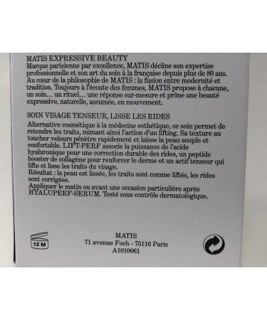 MATIS PARIS - Reponse Corrective - LIFT-PERF/Lifting Performance CREAM #A1010061 - Buy Online on GoSupps.com