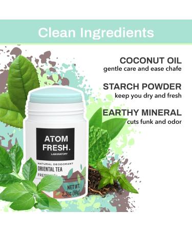 Buy Atom Fresh Lab Natural Deodorant - Long-Lasting Aluminum Free Skin Safe - Oriental Tea Scent 2.3 Oz - International Shipping Available - Buy Online on GoSupps.com