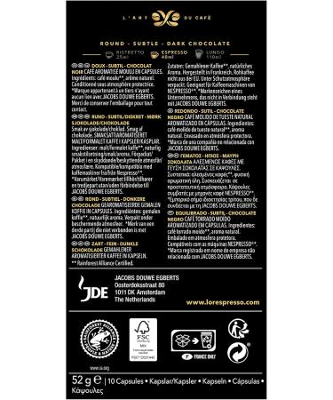 L'OR - Espresso Coffee - Chocolate - Round - Subtle - Nespresso * compatible* - 10 packs of 10 aluminum capsules - Buy Online on GoSupps.com