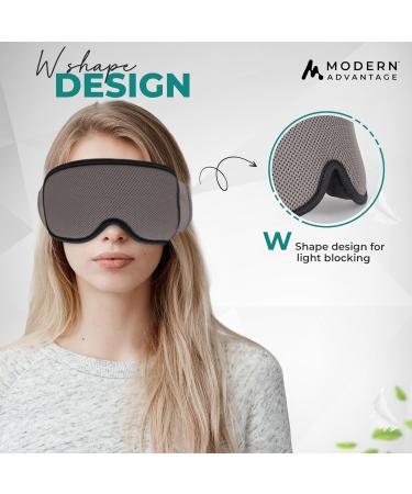Buy Modern Advantage 3D Sleeping Eye Mask with Earplugs | 100% Light Blocking Sleep Mask for Men & Women | Travel Nap & Yoga | Breathable & Adjustable Design - Buy Online on GoSupps.com