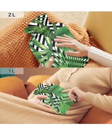 Exotic Jungle Palm Leaves Hot Water Bottle | 2L Large BAP Free Cover for Pain Relief | Ideal for Bed Hands & Feet - Buy Online on GoSupps.com