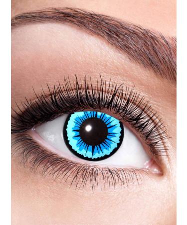 Eisprinzin contact lens/annual lens with diopters - colored motif lenses with visual strength (1 piece) - Dioptria: -3 - Ideal for Halloween carnival theme party ice princess -3.0 dioptries