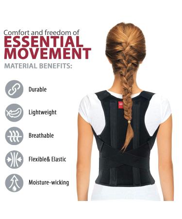 ORTONYX Comfort Posture Corrector Back Brace - Fully Adjustable for Men and Women - XX-Large - Black - Buy Online on GoSupps.com