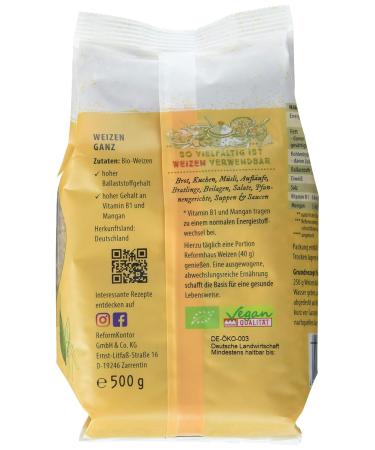 Whole Organic Wheat - 6 x 500g Pack | Premium Health Food Store - International Shipping - Buy Online on GoSupps.com