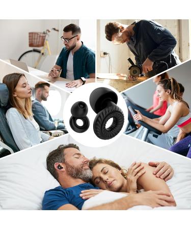 Buy Reusable Ear Plugs for Sleeping & Concerts | Noise Cancelling 20dB Reduction Hearing Protection - 6 Pairs XS/S/M/L (Black - Buy Online on GoSupps.com