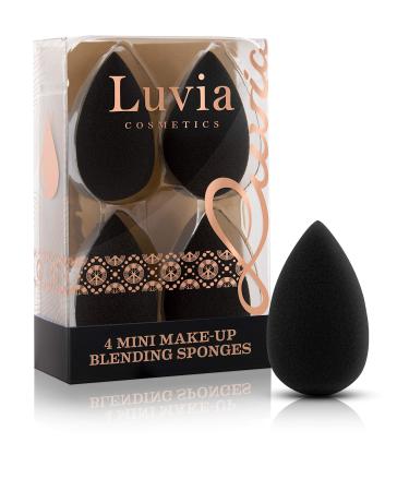 Luvia Beauty Blender Mini Sponge Set-4 make-up eggs in black-super soft blending sponge in the set for precise and large-scale blends