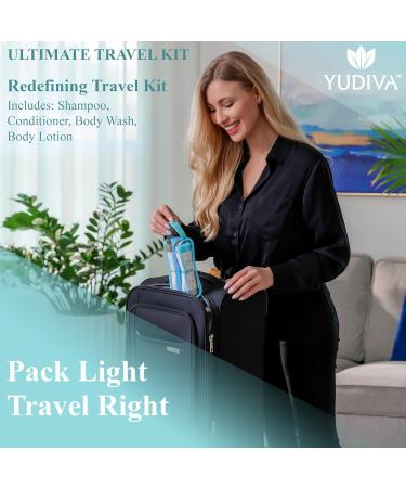 YUDIVA Family Travel Kit - includes 8 different products for men women kids & baby's: shampoos conditioners body washes body lotions/TSA approved - Buy Online on GoSupps.com