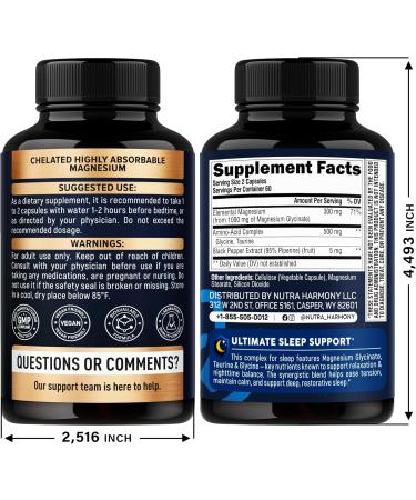 NUTRAHARMONY Ceylon Cinnamon & Magnesium Glycinate with Glycine Capsules - Buy Online on GoSupps.com