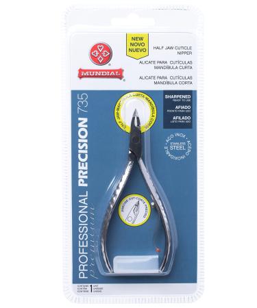 Mundial 735-PR Professional Precision Cuticle Nipper Half Jaw in Stainless Steel - Buy Online on GoSupps.com