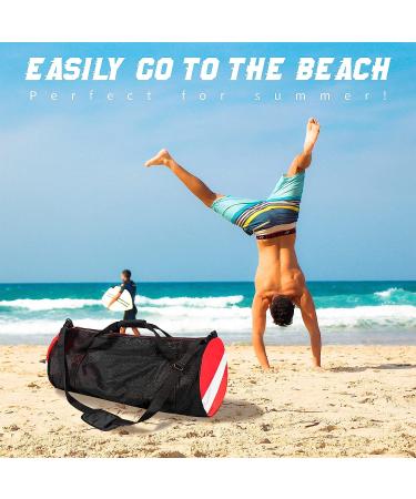 Sports Duffle Bag  Extra Large Mesh Dive Beach Bags and Totes with Shoulder Strap for Scuba Diving and Snorkeling Gear & Equipment  Wet Swimming  Travel  and Gym Workout Large-Red - Buy Online on GoSupps.com