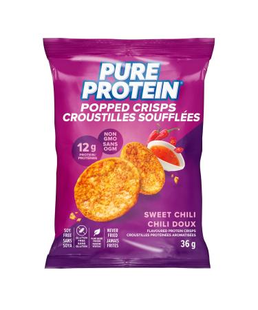 Pure Protein Popped Crisps Sweet Chili High Protein Snack 12 g Protein 8 X 36 g bags