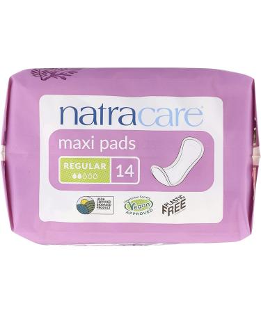 Natracare Maxi Pads - 14 RegularNormal Eco-Friendly Pads for Comfortable Protection - Buy Online on GoSupps.com