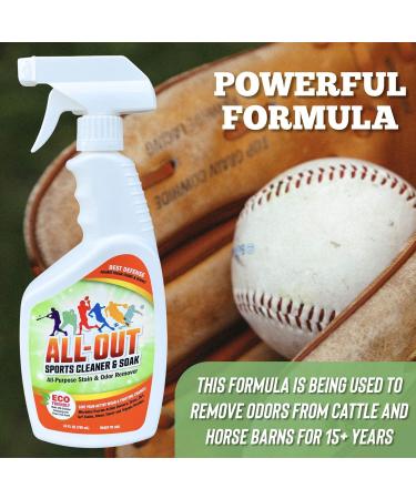 All Out Sports Stain Cleaner - Long-Lasting Formula for Shoes Jerseys Helmets & More | 24 Oz Spray Bottle | Effective Stain Removal for Sports Equipment - Buy Online on GoSupps.com