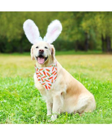 Easter Dog Bandana 2 Pack - Reversible Holiday Scarf for Dogs (White) - Buy Online on GoSupps.com