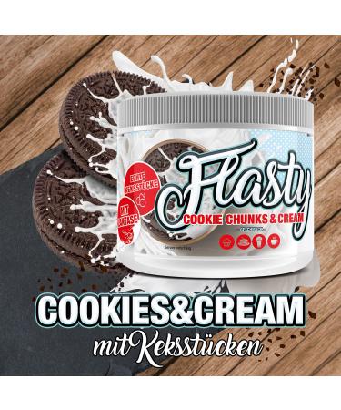 Buy Sinob Flasty Taste Powder (Cookie Chunks & Cream) - Low-Calorie Flavor with Real Biscuit Pieces - 250g - Only 8 kcal per Portion - International Shipping Available - Buy Online on GoSupps.com
