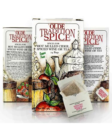 Olde Tradition Spice: Mulling Spices in Tea Bags for Hot Apple Cider or Mulled Wine- 24 Count 24 Count (Pack of 1)