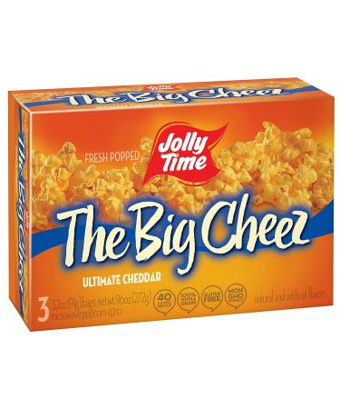 Jolly Time The Big Cheez Cheddar Cheese Microwave Popcorn - 3 Count Pack for Cheesy Snacking - Buy Online on GoSupps.com