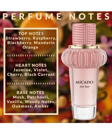 AMARAN Micado For Her Women s Eau de Parfum (EDP) 3.4 FL. Oz (100ml) Women s Perfume with Notes of Strawberry Raspberry Blackberry Mandarin Orange Jasmine Violet Cherry Black Currant Musk - Buy Online on GoSupps.com