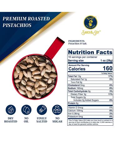 AZNUT Turkish Antep Roasted Salted Pistachios 5 LB - Premium Quality Class A Snack, Non GMO & Kosher Certified - Resealable Bag - 2 Pack of 2.5 LB Each - Buy Online on GoSupps.com